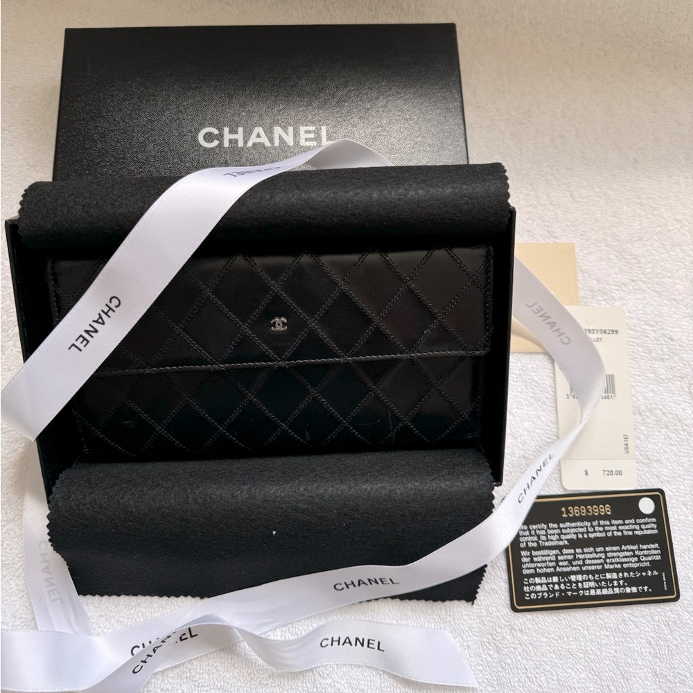 Chanel Quilted Long Wallet
